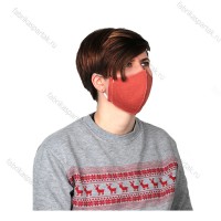 Многоразовая маска (повязка) для лица однотононные, лен, ассортимент, на резинках