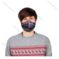 Многоразовая маска (повязка) для лица на резинках из трикотажа, восток, S