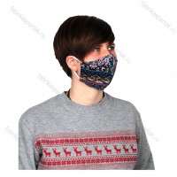 Многоразовая маска (повязка) для лица на резинках из трикотажа, восток, S