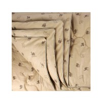 Одеяло евро (195х210) всесезонное (300 гр/м2) , верблюжья шерсть + перкаль