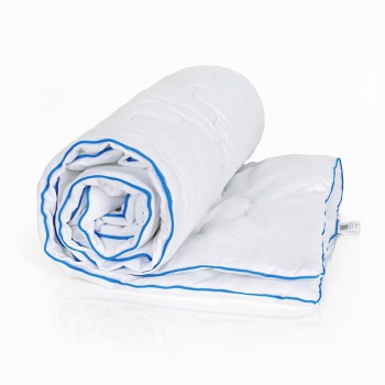 Одеяло эвкалиптовое детское 110х140  всесезонное в бязи - голубое