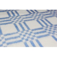 Байковое одеяло детское стандарт 100х140 Комбинированная клетка-Синий
