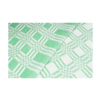 Байковое одеяло детское стандарт 100х140 Комбинированная клетка-Зеленый
