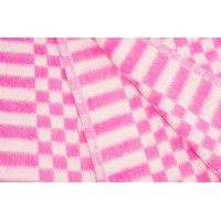 Байковое одеяло детское стандарт 100х140 мелкая клетка - Розовый