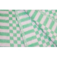 Байковое одеяло детское стандарт 100х140 мелкая клетка - Зеленый