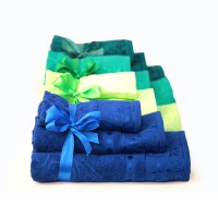 Набор махровых полотенец синего цвета