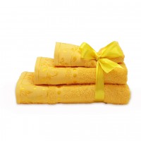 Набор махровых полотенец желтого цвета