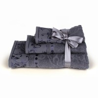 Набор махровых полотенец серого цвета
