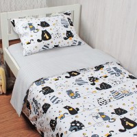 Детское постельное белье бязь 1.5 спальное коты
