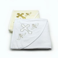 Крестильное полотенце для детей с вышивкой 80х90